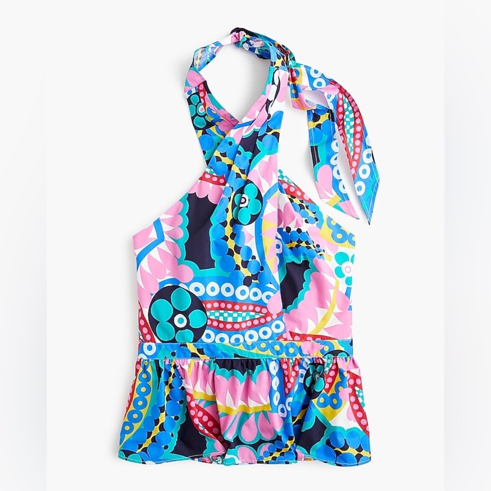 NWT J.Crew Peplum Halter Top MEDIUM